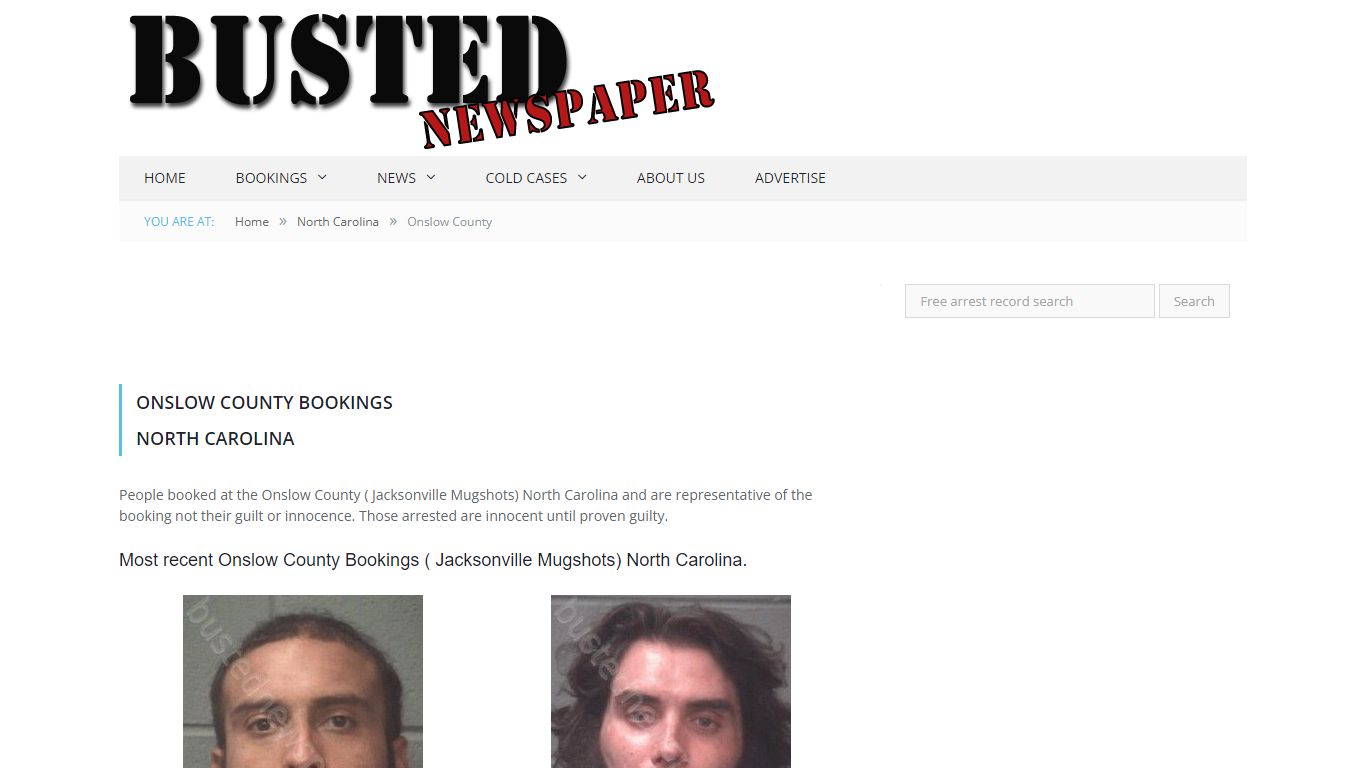 Onslow County, NC ( Jacksonville NC ) Mugshots - BUSTEDNEWSPAPER.COM